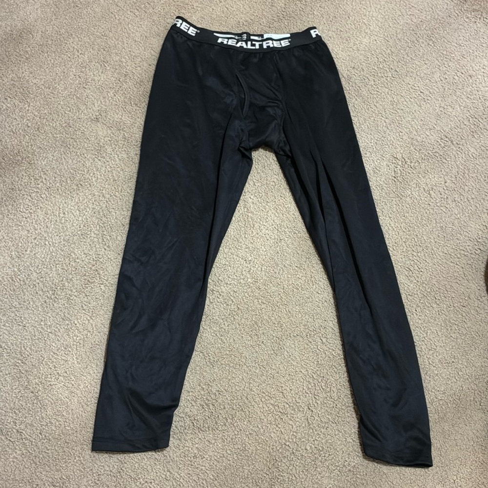 Realtree Men's Performance Baselayer Thermal Bottom Black M 32/34